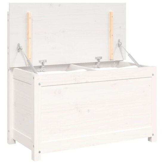 Bankje 80x41x77 cm massief grenenhout wit