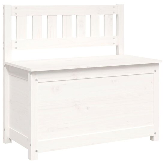 Bankje 80x41x77 cm massief grenenhout wit