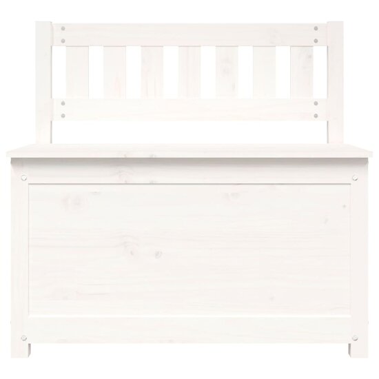 Bankje 80x41x77 cm massief grenenhout wit