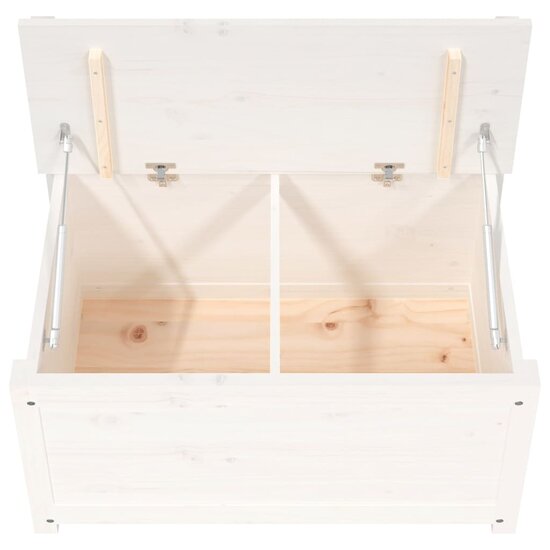 Bankje 80x41x77 cm massief grenenhout wit