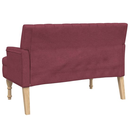 Bankje Met Kussens 113X64,5X75,5 Cm Stof Wijnrood