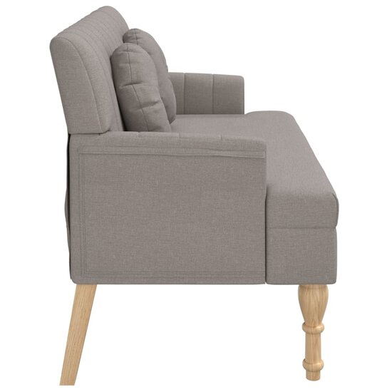 Bankje Met Kussens 113X64,5X75,5 Cm Stof Taupe