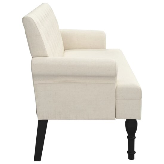 Bankje Met Rugleuning 120X62X75,5 Cm Linnen