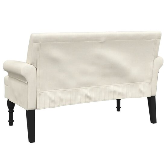 Bankje Met Rugleuning 120X62X75,5 Cm Linnen
