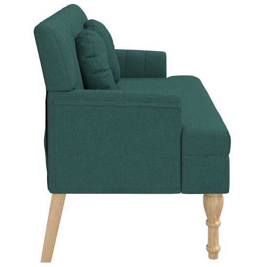 Bankje Met Kussens 113X64,5X75,5 Cm Stof Donkergroen