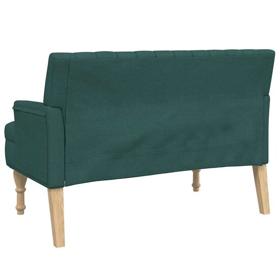 Bankje Met Kussens 113X64,5X75,5 Cm Stof Donkergroen