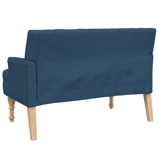 Bankje Met Kussens 113X64,5X75,5 Cm Stof Blauw