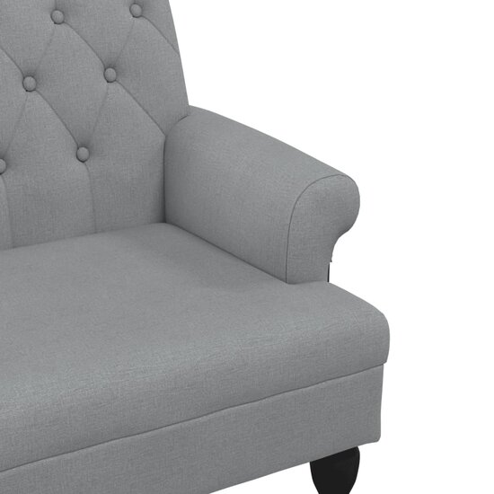 Bankje Met Rugleuning 120X62X75,5 Cm Stof Lichtgrijs