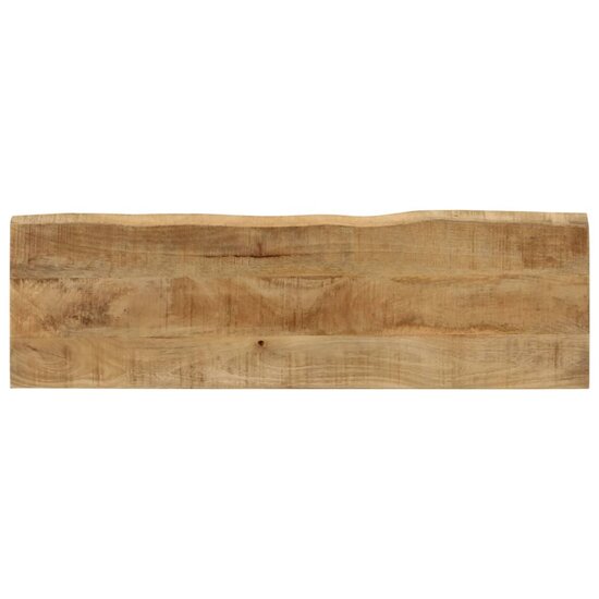 Bankje Met Natuurlijke Rand 105 Cm Zwart massief mangohout