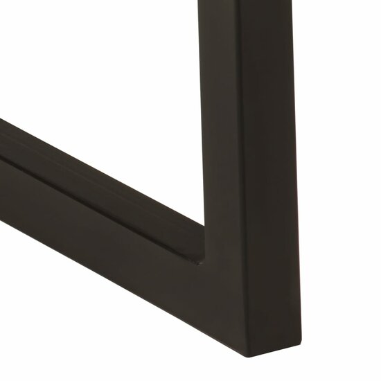 Bankje Met Natuurlijke Rand 105 Cm Zwart massief mangohout