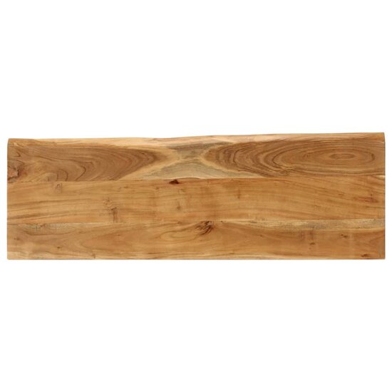 Bankje Met Natuurlijke Rand 105 Cm Zwart Massief acaciahout