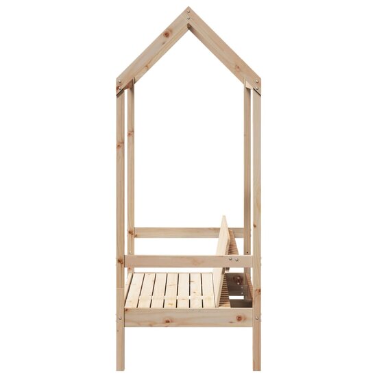 Bank Met Dak 117,5X70X176,5 Cm Massief Grenenhout Naturel