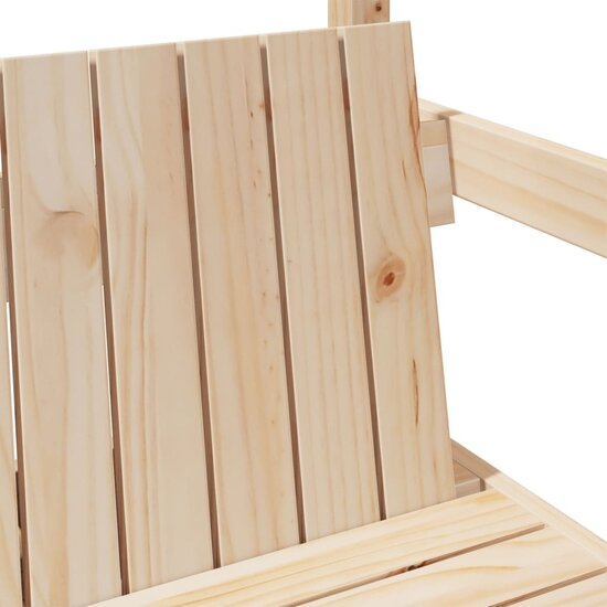 Bank Met Dak 117,5X70X176,5 Cm Massief Grenenhout Naturel