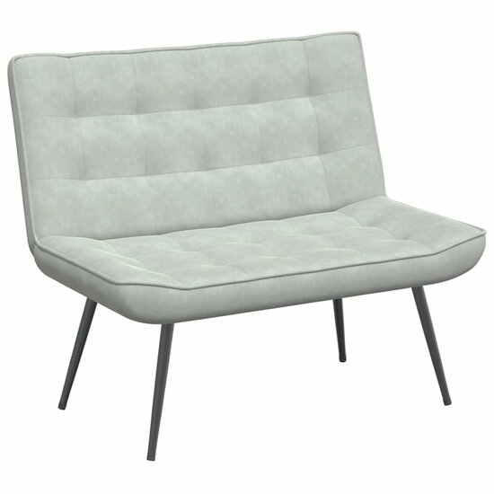 Bankje 110X74X84 Cm Fluweel Lichtgrijs