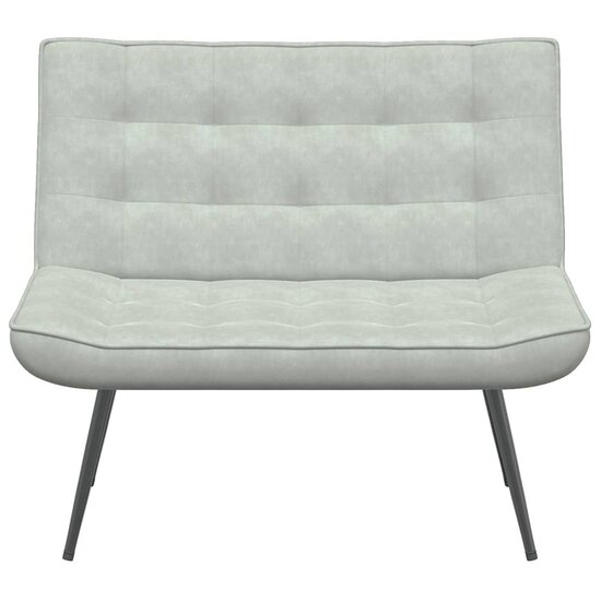 Bankje 110X74X84 Cm Fluweel Lichtgrijs