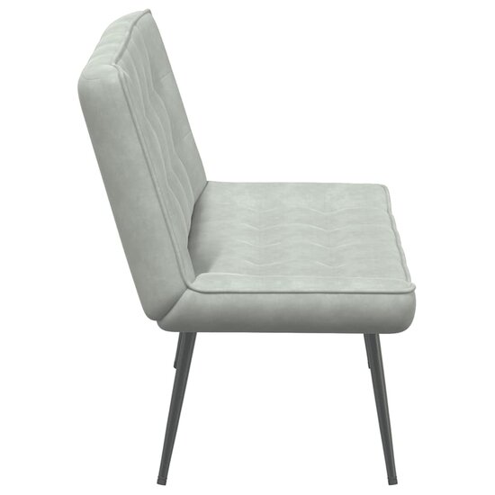 Bankje 110X74X84 Cm Fluweel Lichtgrijs