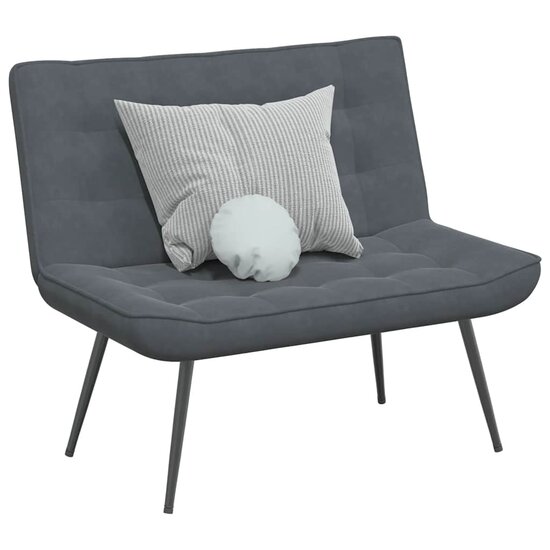 Bankje 110X74X84 Cm Fluweel Donkergrijs