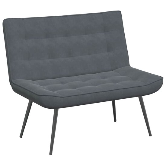 Bankje 110X74X84 Cm Fluweel Donkergrijs