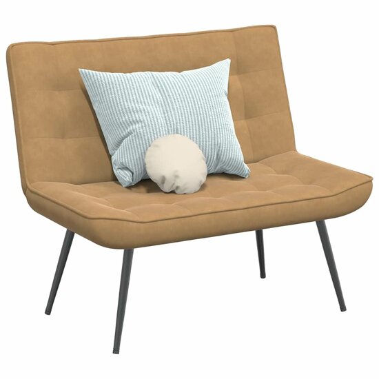 Bankje 110X74X84 Cm Fluweel Bruin