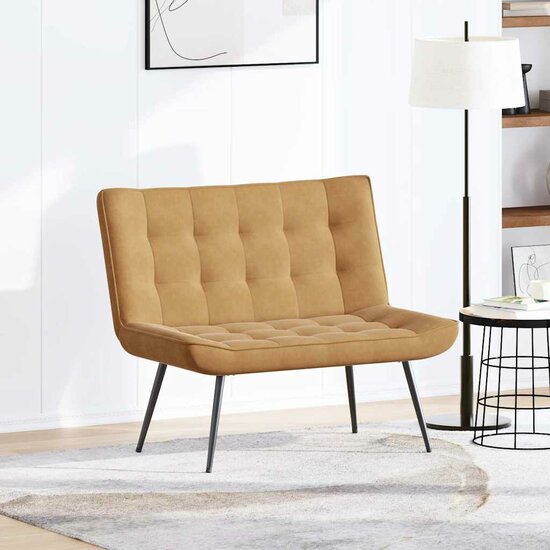 Bankje 110X74X84 Cm Fluweel Bruin