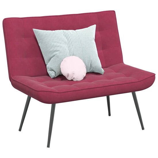 Bankje 110X74X84 Cm Fluweel Wijnrood