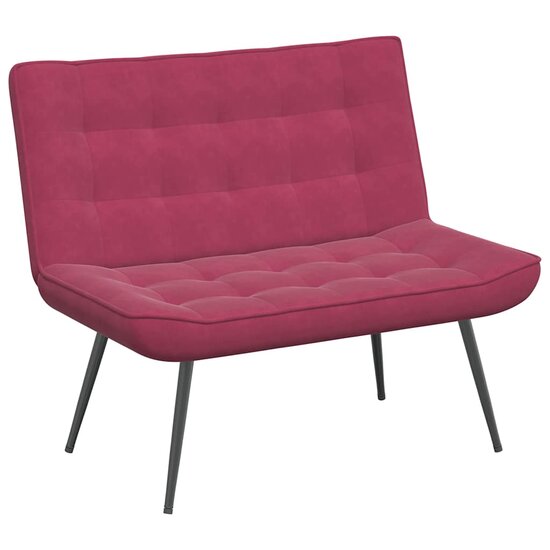 Bankje 110X74X84 Cm Fluweel Wijnrood