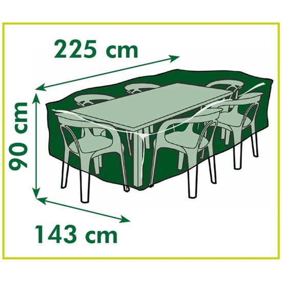 Tuinmeubelhoes voor rechthoekige tafels 225x143x90 cm