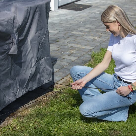 Tuinmeubelhoes rond 320 cm grijs