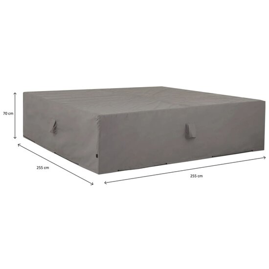 Loungesethoes 255x255x70 cm grijs