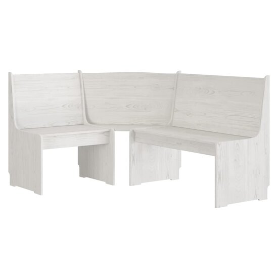 Hoekbank Reine 151 Cm Massief Grenenhout Wit