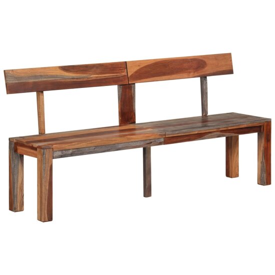 Bankje Met Rugleuning 160 Cm Massief Acaciahout Grijs