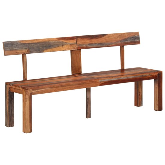 Bankje Met Rugleuning 160 Cm Massief Acaciahout Grijs