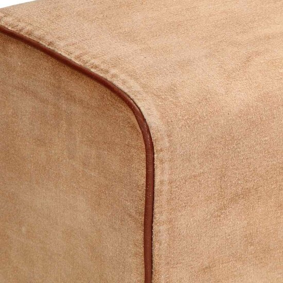 Gymbok Echt Leer En Canvas Bruin 160 cm Lichtbruin