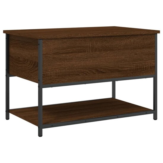 Opbergbankje 70x42,5x47 cm bewerkt hout bruin eikenkleur