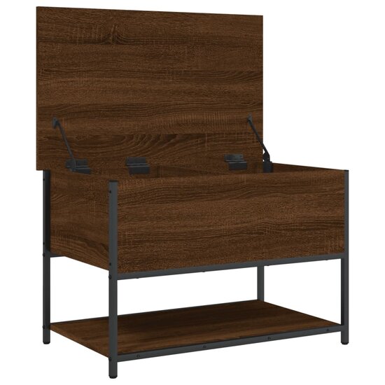 Opbergbankje 70x42,5x47 cm bewerkt hout bruin eikenkleur