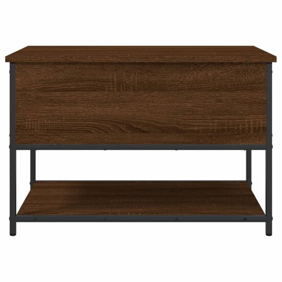 Opbergbankje 70x42,5x47 cm bewerkt hout bruin eikenkleur