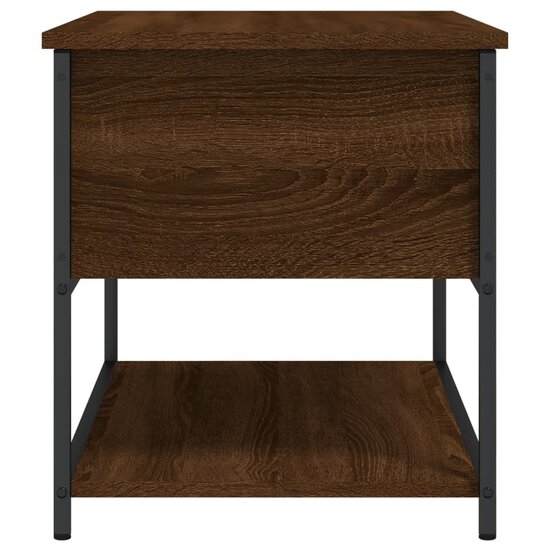 Opbergbankje 70x42,5x47 cm bewerkt hout bruin eikenkleur
