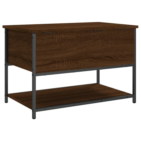 Opbergbankje 70x42,5x47 cm bewerkt hout bruin eikenkleur