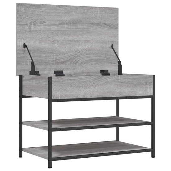 Schoenenbankje 70X42,5X50 Cm Bewerkt Hout Eiken 70 x 42.5 x 50 cm Grijs sonoma
