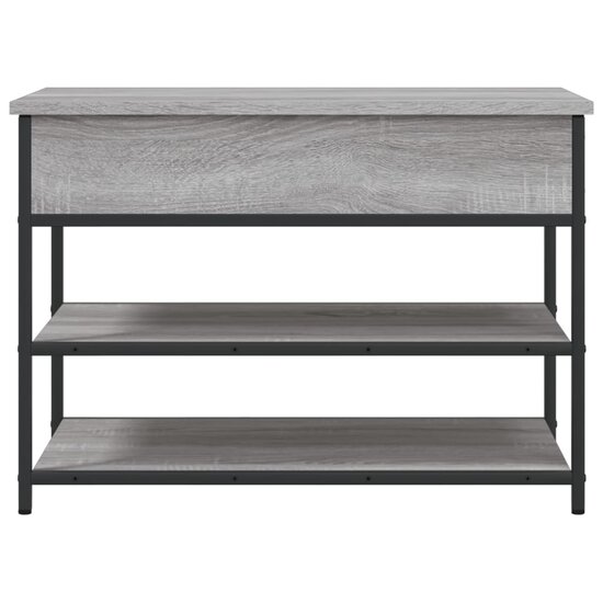 Schoenenbankje 70X42,5X50 Cm Bewerkt Hout Eiken 70 x 42.5 x 50 cm Grijs sonoma