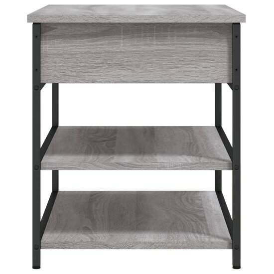 Schoenenbankje 70X42,5X50 Cm Bewerkt Hout Eiken 70 x 42.5 x 50 cm Grijs sonoma