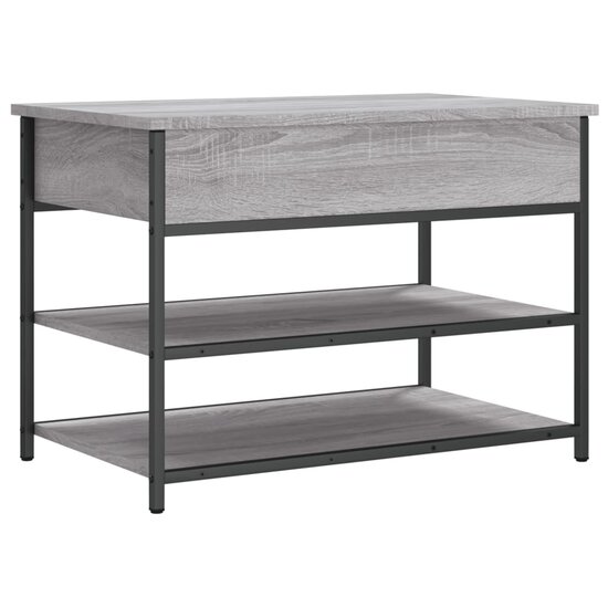 Schoenenbankje 70X42,5X50 Cm Bewerkt Hout Eiken 70 x 42.5 x 50 cm Grijs sonoma
