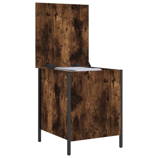 Opbergbankje 40X42,5X50 Cm Bewerkt Hout Kleurig 40 x 42.5 x 50 cm Gerookt eiken