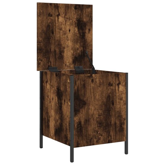 Opbergbankje 40X42,5X50 Cm Bewerkt Hout Kleurig 40 x 42.5 x 50 cm Gerookt eiken