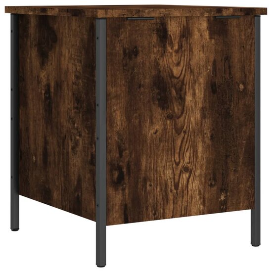 Opbergbankje 40X42,5X50 Cm Bewerkt Hout Kleurig 40 x 42.5 x 50 cm Gerookt eiken