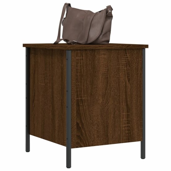 Opbergbankje 40X42,5X50 Cm Bewerkt Hout 40 x 42.5 x 50 cm bruin eikenkleur
