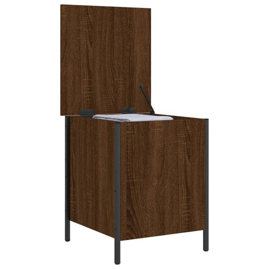 Opbergbankje 40X42,5X50 Cm Bewerkt Hout 40 x 42.5 x 50 cm bruin eikenkleur