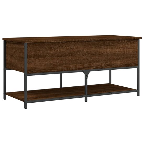 Opbergbankje 100X42,5X47 Cm Bewerkt Hout 100 x 42.5 x 47 cm bruin eikenkleur