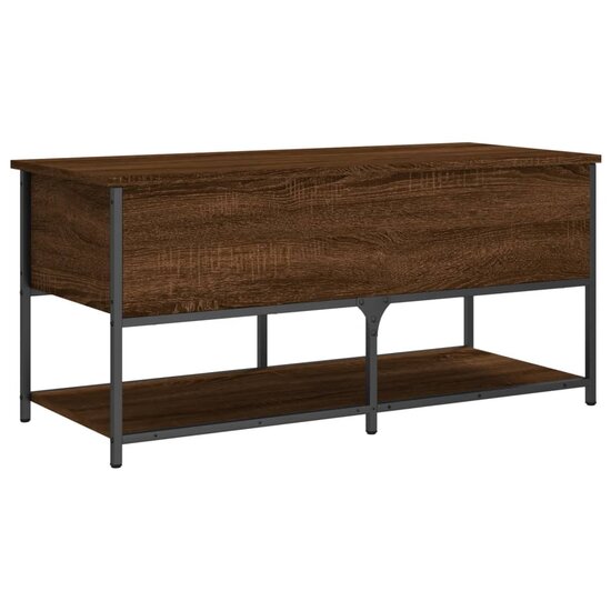 Opbergbankje 100X42,5X47 Cm Bewerkt Hout 100 x 42.5 x 47 cm bruin eikenkleur