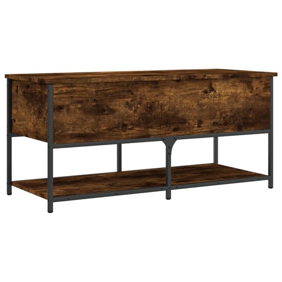 Opbergbankje 100X42,5X47 Cm Bewerkt Hout Kleurig 100 x 42.5 x 47 cm Gerookt eiken